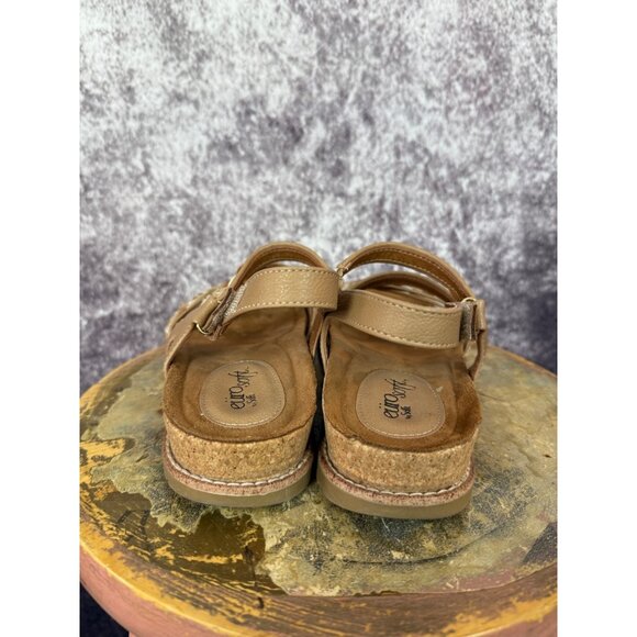 EuroSoft Gydeon Sandals Womens 8.5 Tan Gold Braided Cushioned Adjustable Beach - Picture 5 of 8